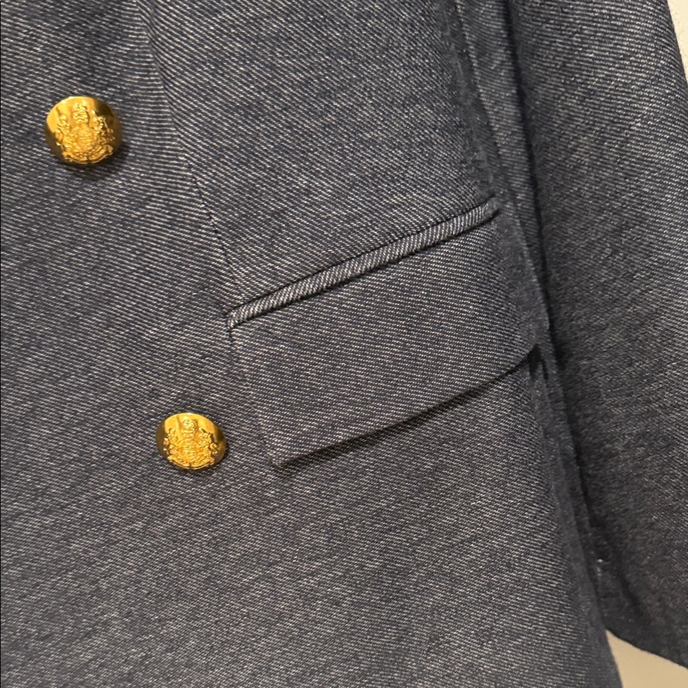 Ralph Lauren Dark Gray Blazer with Gold Buttons - Picture 3 of 7